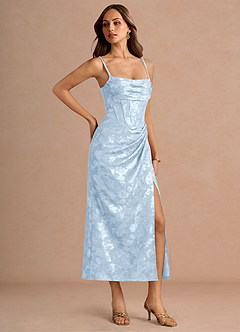 Rosalie Powder Blue Midi Dress image4
