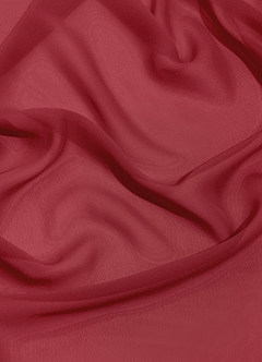 Azazie Bonnie Robes de demoiselle d'honneur Robe Trapèze en Mousseline de soie Trou de serrure froncé Grenade image9