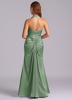 Azazie Destiny Bridesmaid Dresses Matcha Mermaid Sweetheart Neckline Stretch Satin Dress image2