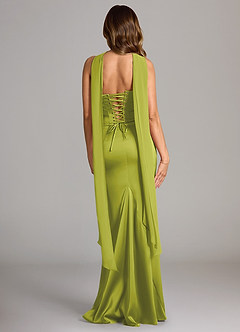 Azazie Sorrel Bridesmaid Dresses Lemongrass Mermaid Strapless Stretch Satin Convertible Dress image3
