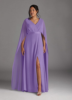 Azazie Isa Mother of the Bride Dresses Tahiti A-Line V-Neck Pleated Chiffon Dress image9