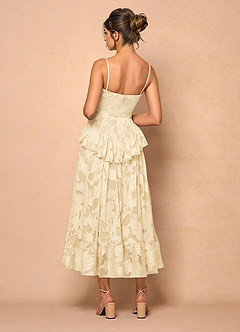 Robe Mi-Longue Crème Emery image6