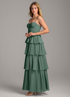 Azazie Alanna Bridesmaid Dresses Sea Moss A-Line Sweetheart Neckline Chiffon Dress image6