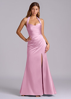 Azazie Destiny Robes de demoiselle d'honneur Robe Sirène en Satin extensible Encolure en Forme de Cœur Rose Bonbon image6