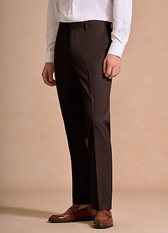 front James Ganache Structured Stretch Dress Pants