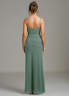 Azazie Whitley Bridesmaid Dresses Eucalyptus Mermaid Strapless Chiffon Dress image7