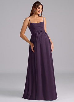 Azazie Saige Maternity Bridesmaid Dresses A-Line Pleated Chiffon Floor-Length Dress image7