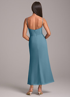 Azazie Saige Abiti da Damigella Abito Convertibile Tubino in Chiffon a Spalla Scoperta Bermuda image8