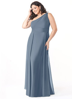 Azazie Dallas Bridesmaid Dresses Twilight A-Line One Shoulder Chiffon Dress image7