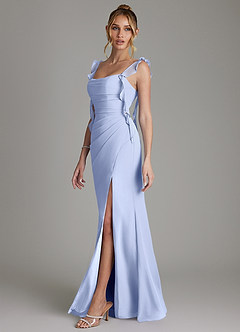 Azazie Jessamine Bridesmaid Dresses Ice Mermaid Corset Chiffon Dress image5