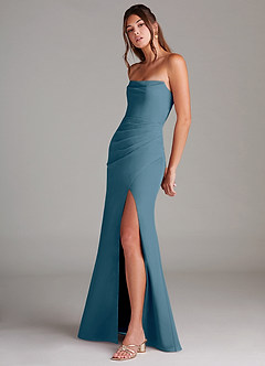Azazie Leonis Bridesmaid Dresses Bermuda Sheath Strapless Chiffon Convertible Dress image3