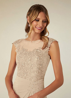 Azazie Libby Mother of the Bride Dresses Champagne A-Line Scoop Sequins Chiffon Dress image5