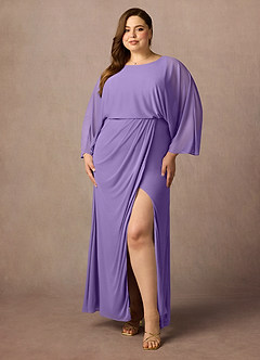 Azazie Ysabella Mother of the Bride Dresses Tahiti Mermaid Pleated Mesh Dress image6