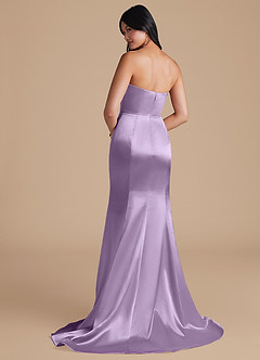 Azazie Aura Robes de demoiselle d'honneur Robe Sirène Convertible en Satiné métallisé Lilas image3