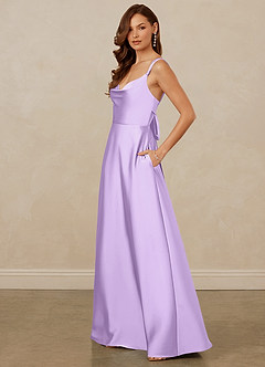 Christian Siriano Bridal for Azazie 1001 Brautjungfernkleider A-Linie Herzausschnitt Stretch-Satin Kleid Flieder image4
