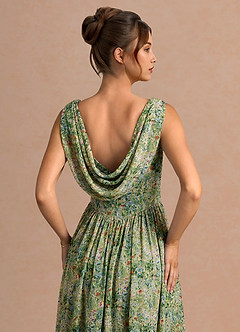 Jessamy Floral Verde Rochie midi image6