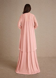Azazie Clinton Mother of the Bride Dresses Rosette A-Line Pleated Mesh Dress image3