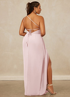 Christian Siriano Bridal for Azazie 1003 Bridesmaid Dresses Blushing Pink Sheath One Shoulder Chiffon Dress image9