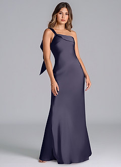 Azazie Driea Brudtärnklänningar Klä av Sjöjungfru i Stretch Satin Ena axeln Stormig image7