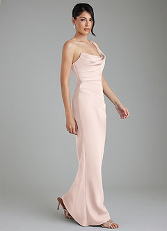Azazie Sabrina Bridesmaid Dresses Blushing Pink Mermaid Corset Stretch Satin Dress image9