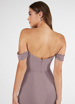 Azazie Kit Bridesmaid Dresses Dusk Mermaid Off the Shoulder Mesh Dress image7