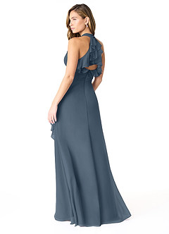 Azazie Aviv Bridesmaid Dresses Neptune A-Line Pleated Chiffon Dress image2