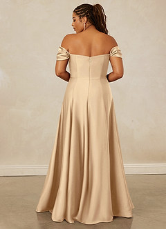 Christian Siriano Bridal for Azazie 1002 Bridesmaid Dresses Off Shoulder Stretch Satin A-line Dress image16