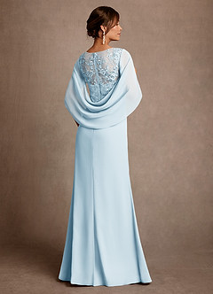 Azazie Santa Clara Mother of the Bride Dresses Sky Blue A-Line Lace Dress image2