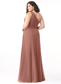 Azazie Dallas Bridesmaid Dresses Cedar Rose A-Line One Shoulder Chiffon Dress image7