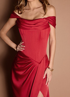 Blanka Apple Red Gown Ready to Ship | Azazie Blanka Apple Red Gown Ready to Ship | Azazie