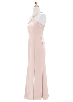 Azazie Rue Junior Robe Sirène en Mousseline de soie Fente Latérale Rose Pétale image8