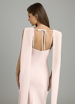Azazie Kelsey Bridesmaid Dresses Blushing Pink Mermaid Stretch Satin Dress image5