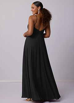 Barbie ♥ Azazie Bridesmaid Dresses Black A-Line Chiffon Dress image8