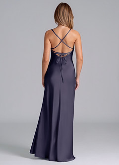 Azazie Seema Bridesmaid Dresses Stormy Mermaid Corset Stretch Satin Dress image7