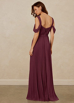 Christian Siriano Bridal for Azazie 1013 Brautjungfernkleider A-Linie Schulterfrei Chiffon Kleid Cabernetrot image4