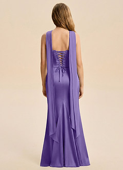 Azazie Sorrel Junior Robe Sirène en Satin extensible Rayé Tahiti image3