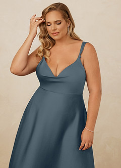 Christian Siriano Bridal for Azazie 1001 Bridesmaid Dresses Twilight A-Line Sweetheart Neckline Stretch Satin Dress image16