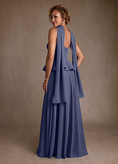 Azazie Josabeth Abiti per la Madre della Sposa Abito A-Line in Chiffon Plissettato Stormy image6