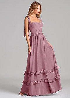 Azazie Anastacia Bridesmaid Dresses Vintage Mauve A-Line Sweetheart Neckline Chiffon Dress image3