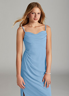 Azazie Mai Junior Klä av Tubklänning i Chiffong Plisserad image5