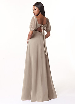 Azazie Alani Bridesmaid Dresses Frost A-Line Square Neckline Chiffon Dress image2