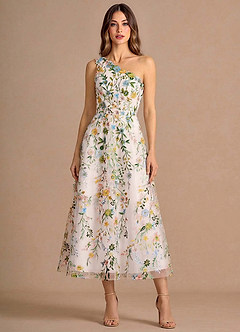 Maribela Blush Pink Multi Midi Dress image3