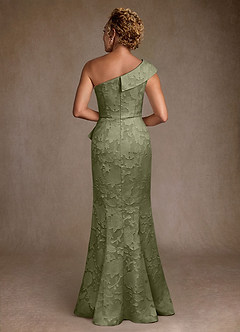 Azazie Hampton Mère de la mariée Robes Robe Sirène en Blumen-Burnout Ue épaule Pistache image3