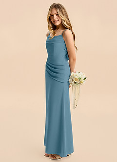 Azazie Nettie Junior Bermuda A-Line Pleated Chiffon Dress image4