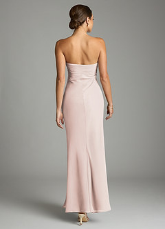 Azazie Saylor Brudtärnklänningar Klä av Sjöjungfru i Chiffong Axelbandslös Rosenblad image11