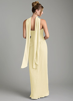 Azazie Tierney Bridesmaid Dresses Lemon Sorbet A-Line Strapless Chiffon Convertible Dress image10