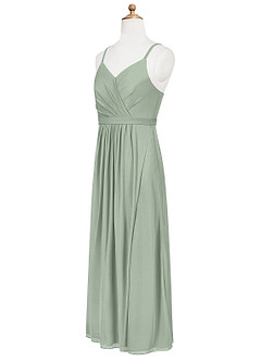 Azazie Luxy Junior Cabernet Pleated Mesh Dress image8