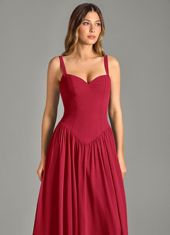 Azazie Evadina Suknie dla druhen Linia A Gorset Szyfon Do ziemi Sukienka image6