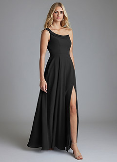 Azazie Naiyah Suknie dla druhen Linia A Jedno ramię Szyfon Do ziemi Sukienka image5