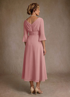 Azazie Aerynne Mother of the Bride Dresses Dusty Rose A-Line Pleated Chiffon Dress image2